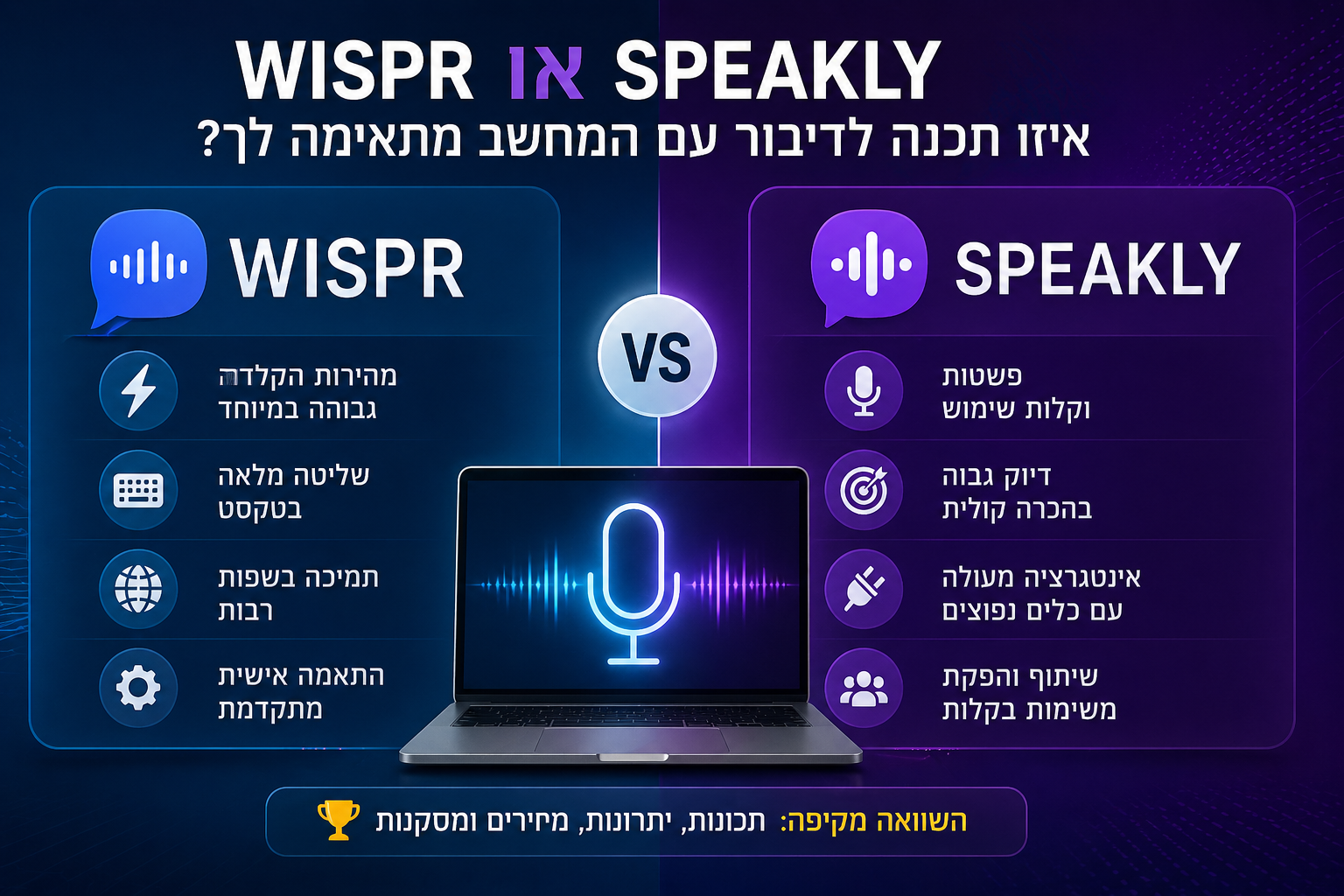 Genspark Speakly vs Whisper Flow – הבחירה של CFO מודרני