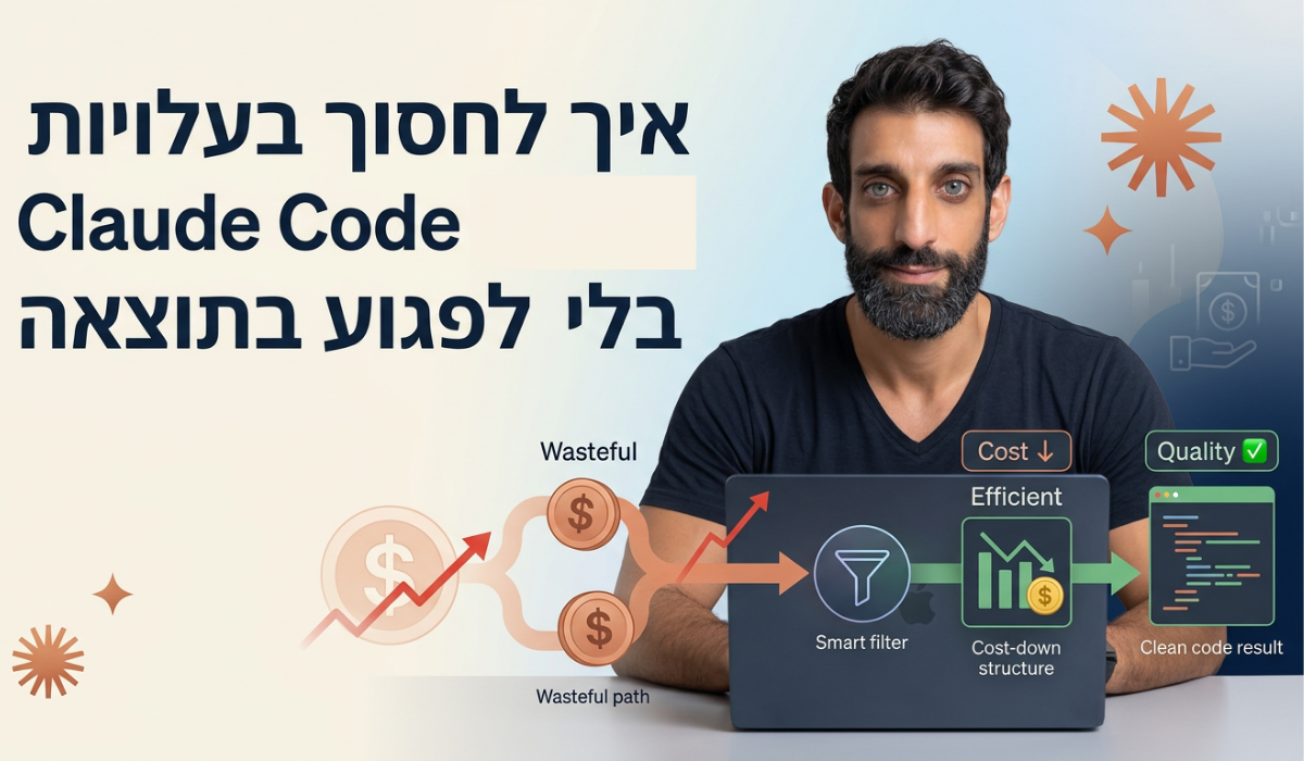 איך לחסוך בעלויות Claude Code בלי לפגוע בתוצאה